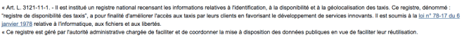 loi taxi Article 1